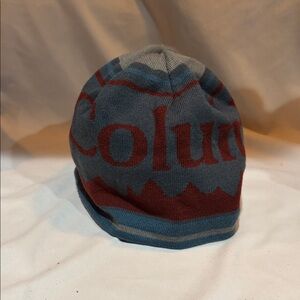 Columbia Alpine Red and Gray Knit Hat